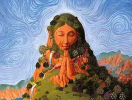 Symboliczny obraz idyllicznej matki natury.